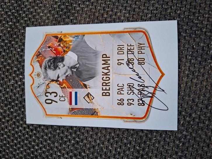 Foto Dennis Bergkamp met handtekening (print) # FIFA / Ajax, Verzamelen, Sportartikelen en Voetbal, Nieuw, Overige typen, Ajax