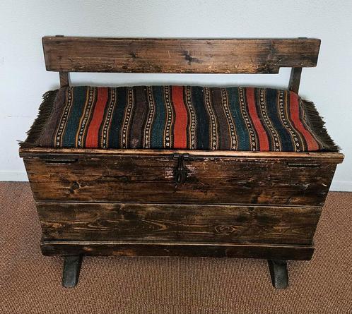 prachtige originele authentieke koets / deken kist, Huis en Inrichting, Woonaccessoires | Kisten, Gebruikt, 50 tot 75 cm, Minder dan 50 cm