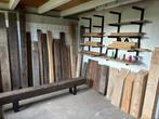 Stoere wandplanken van gebruikt hout + metalen dragers, Ophalen, Nieuw