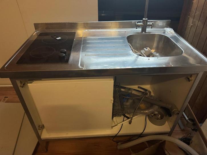 Ikea pantry kitchenette attityd, Huis en Inrichting, Keuken | Complete keukens, Gebruikt, Overige typen, Grijs, Staal of Rvs, Ophalen