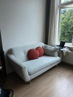 Bank beige fauteuil bankje, Ophalen, Tweepersoons, 75 tot 100 cm, Zo goed als nieuw