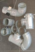 Diverse partij ventilatiematerialen en hulpstukken, Doe-het-zelf en Verbouw, Buizen en Afvoer, Bochten, Gebruikt, Ophalen of Verzenden