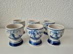 6 delftsblauwe eierdopjes, Antiek en Kunst, Antiek | Servies compleet, Ophalen of Verzenden