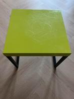 Tafeltje, Minder dan 55 cm, Gebruikt, Metaal of Aluminium, Vierkant