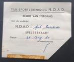 Oud Voetbal Toegangsbewijs Spelerskaart NOAD Enschede 1960, Verzenden, Spelerskaart