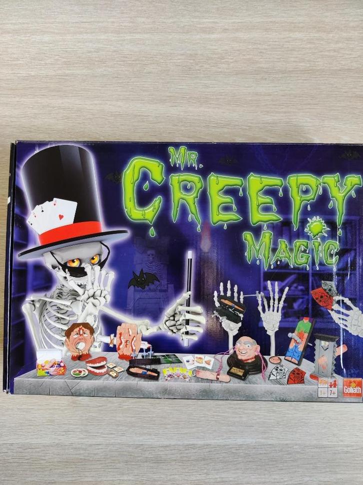 Goliath Mr Creepy Magic goocheldoos, Hobby en Vrije tijd, Gezelschapsspellen | Overige, Zo goed als nieuw, Een of twee spelers