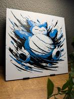 Snorlax Pokémon Schilderij - 20x20cm, Ophalen of Verzenden