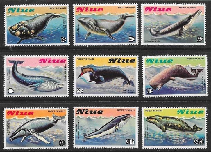 NIUE 2 - Dieren: zoogdieren (walvissen), Postzegels en Munten, Postzegels | Thematische zegels, Postfris, Dier of Natuur, Ophalen of Verzenden
