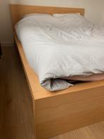 Bed Malm 140x200 incl. lattenbodem, Huis en Inrichting, Slaapkamer | Bedden, Ophalen, Beige, Tweepersoons, 140 cm