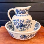 Antiek wasstel lampetset met vlinders, Antiek en Kunst, Ophalen