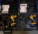 2x DeWalt Accuboormachine (DC742 & DC730), Ophalen of Verzenden, Gebruikt, Minder dan 400 watt, Boor- en Schroefmachine