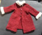 Handgebreide poppen jasje bordeaux met wit, Ophalen of Verzenden, Gebruikt, Kleertjes