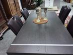 Eettafel, stoelen en salontafel, Huis en Inrichting, Tafels | Eettafels, Ophalen, 100 tot 150 cm, 50 tot 100 cm, Zo goed als nieuw