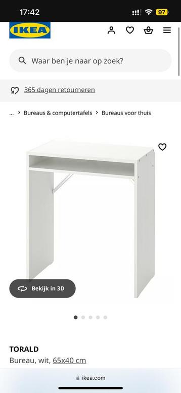 IKEA torald bureau wit beschikbaar voor biedingen