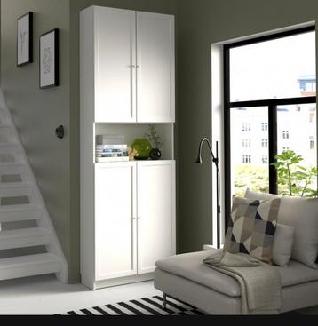 Ikea Billy / oxberg boeken schoenen kast  met deuren  - ZGAN - afbeelding 4