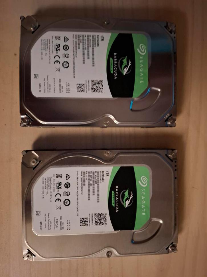 2x Seagate Barracuda 1TB HDD - Interne Harde Schijven, Computers en Software, Harde schijven, Gebruikt, Desktop, Intern, HDD, SATA