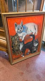 Zeer groot poezen schilderij, Ophalen