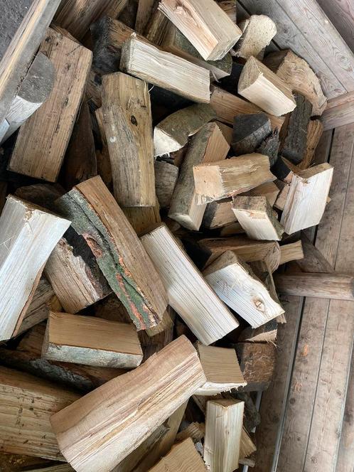 Haardhout mix Eik - Beuk - Es, Tuin en Terras, Haardhout, Blokken, Eikenhout, 3 tot 6 m³, Ophalen of Verzenden