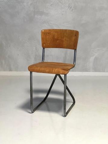 Gispen 212 eetkamerstoel jaren 30 vintage X frame stoel beschikbaar voor biedingen