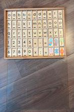 Houten letterblokjes compleet, Ophalen of Verzenden, Zo goed als nieuw
