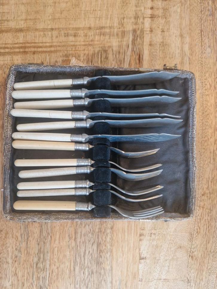 Antiek Visbestek Set, Antiek en Kunst, Antiek | Bestek, Ophalen of Verzenden