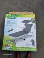 Twee ligbedden van aluminium, Tuin en Terras, Ligbedden, Ophalen, Gebruikt, Aluminium, Inklapbaar