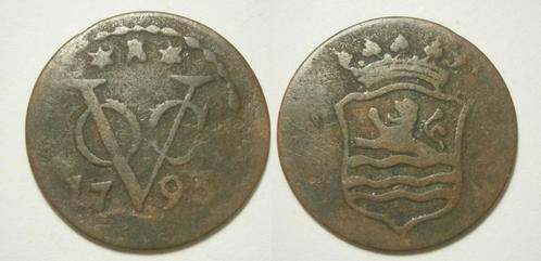 9] Zeeland VOC Duit 1793, Postzegels en Munten, Munten | Nederland, Losse munt, 1 cent, Vóór koninkrijk, Ophalen of Verzenden