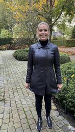 Herfst-/ winterjas charmant leder Aeronautica mt 38 dames, Ophalen of Verzenden, Zo goed als nieuw, Maat 38/40 (M), Zwart