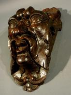 Antiek eiken houtsnijwerk Greenman houten beeld 18e eeuw, Verzenden