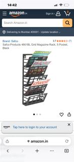 Magazine wandrek zwart, Huis en Inrichting, Woonaccessoires | Krantenbakken en Lectuurbakken, Ophalen, Zo goed als nieuw