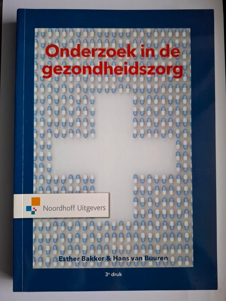 Nieuw! Esther Bakker - Onderzoek in de gezondheidszorg, Boeken, Studieboeken en Cursussen, Zo goed als nieuw, HBO, Ophalen of Verzenden