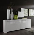 Hoogglans witte dressoir Amalfi, Huis en Inrichting, Kasten | Dressoirs, Met deur(en), 25 tot 50 cm, Ophalen of Verzenden, Zo goed als nieuw