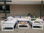 Tuinset Loungeset 5-Delig Wit Aluminium, Tuin en Terras, Ophalen, Gebruikt, 6 zitplaatsen, Aluminium