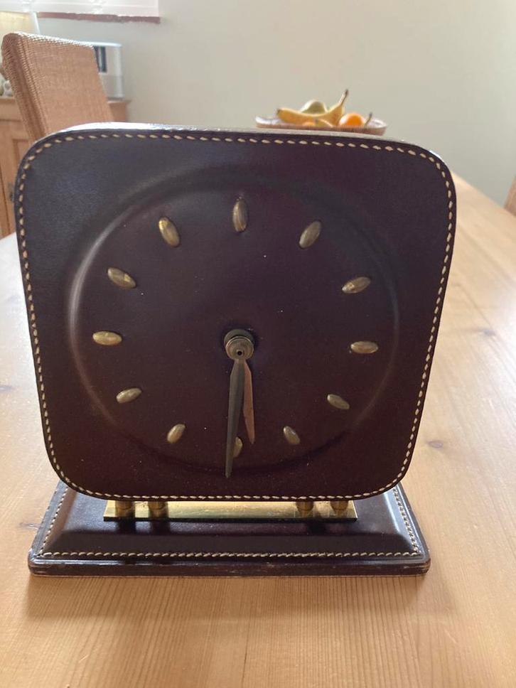 Leren bureau set vintage retro donker bruin, Huis en Inrichting, Bureaus, Ophalen of Verzenden