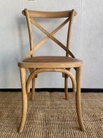 Cross back stoel met rieten zitting, Overige materialen, Overige kleuren, Ophalen of Verzenden, Zo goed als nieuw