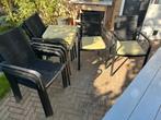 Tuinstoelen set (8 stuks) met kussens, Tuin en Terras, Ophalen of Verzenden, Zo goed als nieuw, Metaal, Stapelbaar
