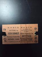 Oude R.H. & D.R. Treinkaartjes - Hythe naar New Romney, Verzamelen, Ophalen of Verzenden, Gebruikt