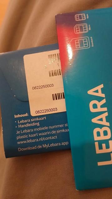 Lebara 0622250003  beschikbaar voor biedingen