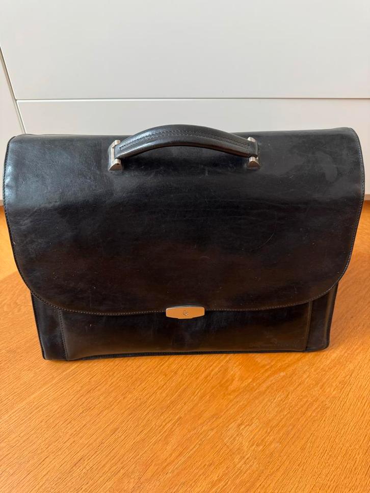 Castelijn & Beerens Leren Aktetas, Sieraden, Tassen en Uiterlijk, Tassen | Rugtassen, Gebruikt, Overige merken, 40 cm of meer