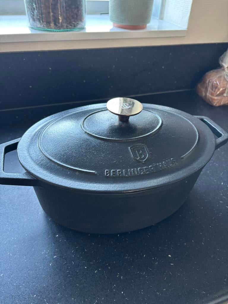 Berlinger Haus gietijzeren braadpan, Ophalen of Verzenden, Zo goed als nieuw, Gietijzer, Koekenpan of Braadpan