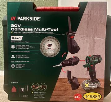 Parkside 3in1 boormachine reciprozaag en multi tool (Nieuw) beschikbaar voor biedingen
