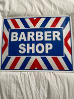 Zwaar Emaille Barber shop sign, Verzamelen, Ophalen of Verzenden, Zo goed als nieuw, Reclamebord
