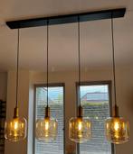 Hanglamp 4 stuks, aan zwart snoer en plafond balk 120 cm, Huis en Inrichting, Lampen | Hanglampen, Nieuw, Ophalen, 75 cm of meer