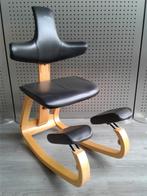 Stokke (Variér) Thatsit (Donkergrijs/Leder), Prachtig!, Huis en Inrichting, Grijs, Ergonomisch, Ophalen of Verzenden, Bureaustoel