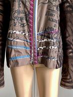 J68 OUI maat 46=XL jasje jack fleece-vest bruin tussenjas, Kleding | Dames, Bruin, Maat 46/48 (XL) of groter, Ophalen of Verzenden