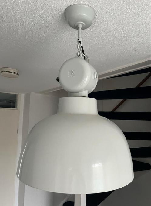 HK Living factory lamp lichtgrijs, Huis en Inrichting, Lampen | Hanglampen, Zo goed als nieuw, Minder dan 50 cm, Metaal, Ophalen of Verzenden