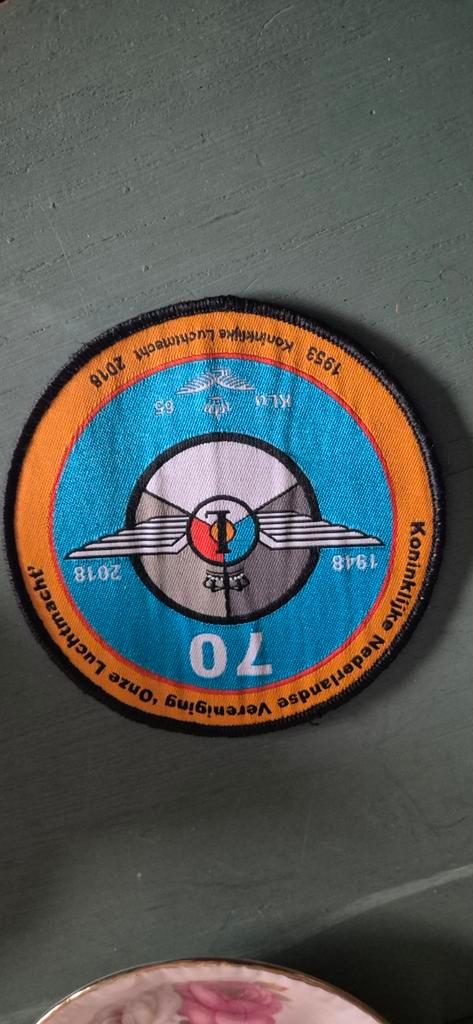 Patch 70 Jaar Koninklijke Luchtmacht, Verzamelen, Militaria | Algemeen, Luchtmacht, Embleem of Badge, Nederland, Ophalen of Verzenden