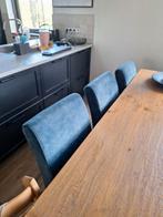 3 stoelen blauw, Huis en Inrichting, Stoelen, Ophalen, Blauw
