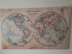 Oude Wereldkaart Canvas schilderij, Ophalen, Oorspronkelijke maker, 125 cm of meer, 75 cm of meer