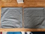 2 Donkergrijze Ikea Majbraken kussenslopen 50x50, Ophalen of Verzenden, Zo goed als nieuw, Grijs, Vierkant